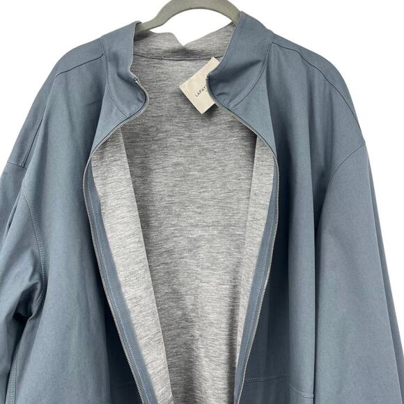 LAFAYETTE 148 NEW YORK Jacket Blue Gray Cotton Blend Stretch Zip Size XXL - Picture 4 of 9